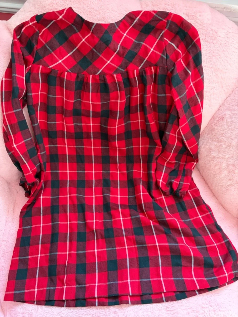 🎄Disney store Minnie Mouse plaid flannel nightgown size 9/10 EUC! - Picture 8 of 8